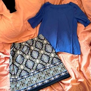 Talbots outfit in like new condition skirt size P top size XS